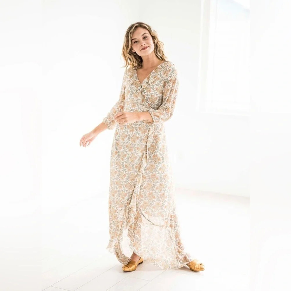 Jessakae Polly Maxi Dress- Ivory